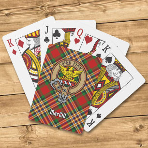 Clan MacGill Crest over Tartan Spelkaarten Pokerkaarten