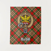 Clan MacGill Crest over Tartan Wandkleed (Voorkant)