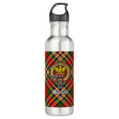 Clan MacGill Crest over Tartan Waterfles (Voorkant)