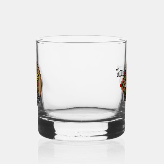 Clan MacGill Crest over Tartan Whisky Glas (Links)