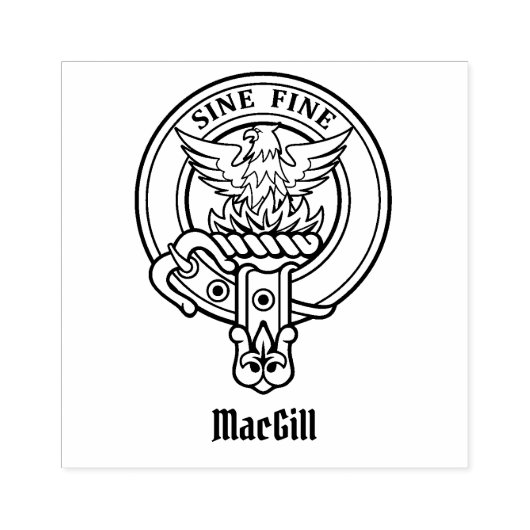 Clan MacGill Crest Rubber Stamp Rubberstempel (Afrduk)