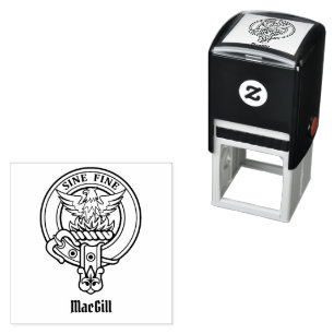 Clan MacGill Crest Self-Inking Stamp Zelfinktende Stempel