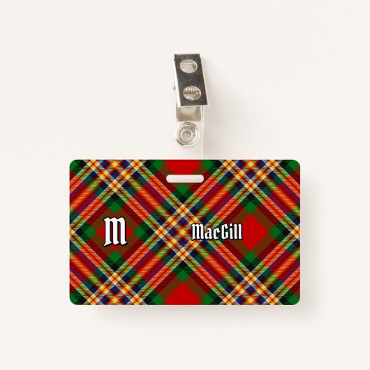 Clan MacGill Tartan Badge (Voorkant met clip)