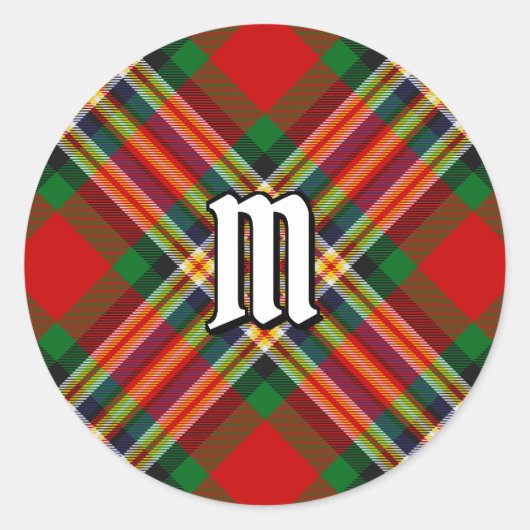 Clan MacGill Tartan Classic Round Sticker (Voorkant)