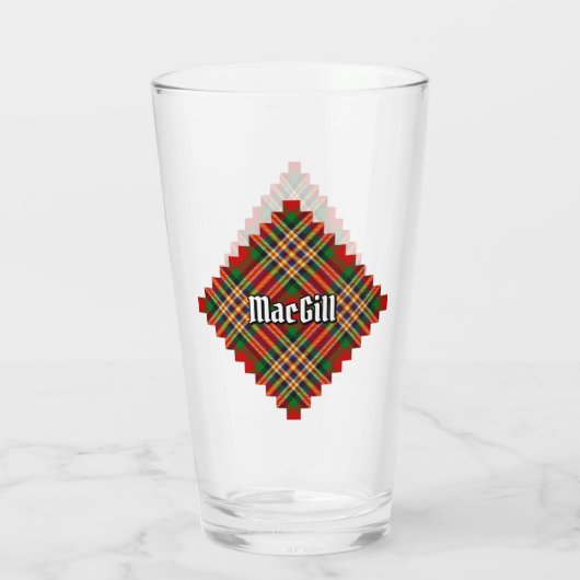 Clan MacGill Tartan Glass Glas (Achterkant)