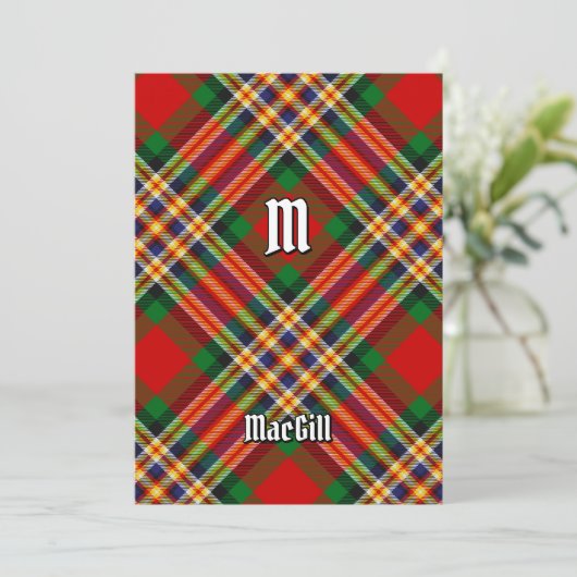 Clan MacGill Tartan Kaart (Staand voorkant)