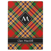 Clan MacGill Tartan Klembord (Achterkant)