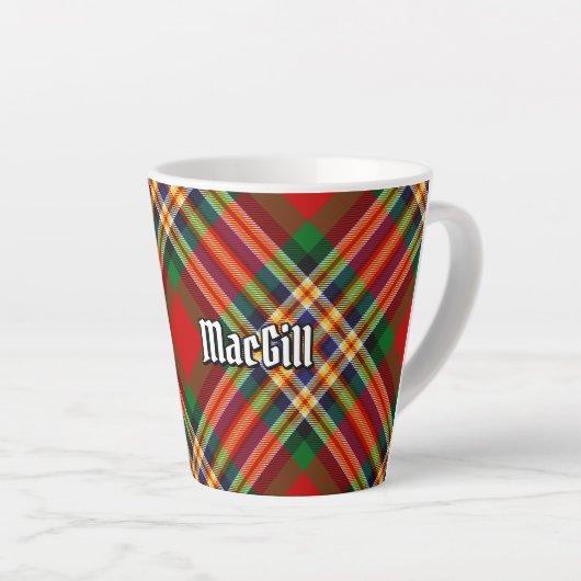 Clan MacGill Tartan Latte Mok (Rechterhoek)
