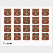 Clan MacGill Tartan Square Sticker (Vel)