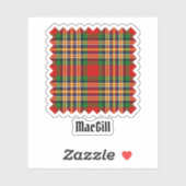 Clan MacGill Tartan Sticker (Vel)