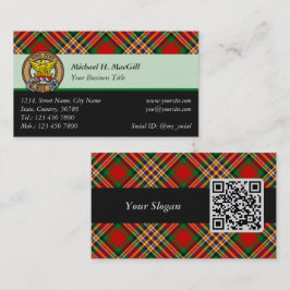 Clan MacGill Tartan Visitekaartje