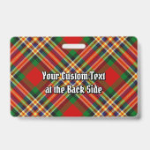 Clan MacGill Wapen over Tartan Badge (Achterkant)
