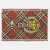 Clan MacGill Wapen over Tartan Deken (Voorkant)