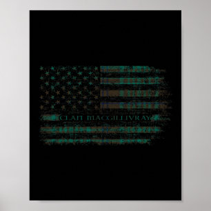 Clan Macgillivray jacht Schotse Tartan Amerikaanse Poster