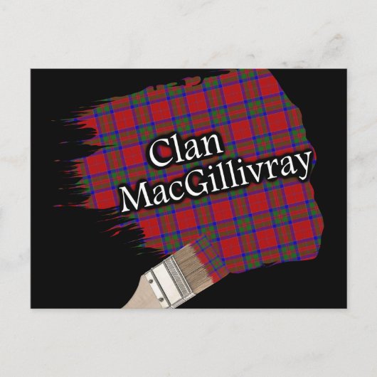 Clan MacGillivray Scottish Tartan Paint Brush Briefkaart (Voorkant)