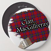 Clan MacGillivray Tartan Paint Brush Ronde Button 6,0 Cm (Voorkant /achterkant)