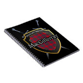 Clan MacGillivray Tartan Shield & Swords Notitieboek (Rechterzijde)