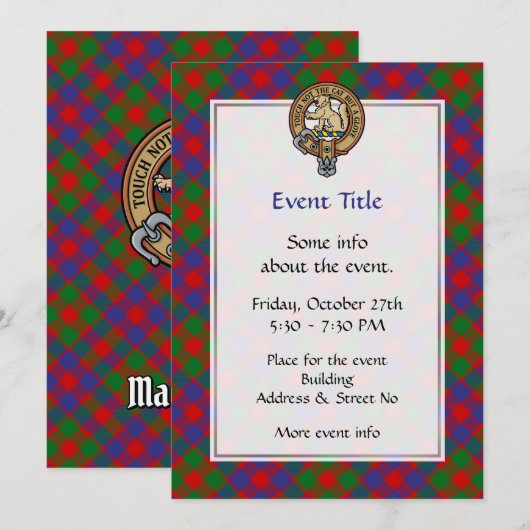 Clan MacGowan Crest Kaart (Voorkant / Achterkant)