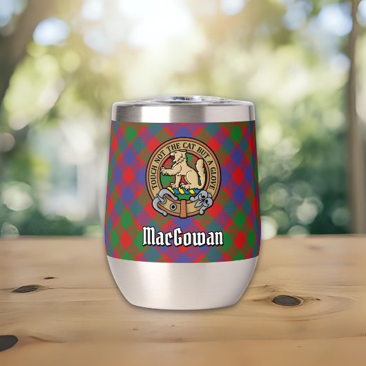 Clan MacGowan Crest over Tartan