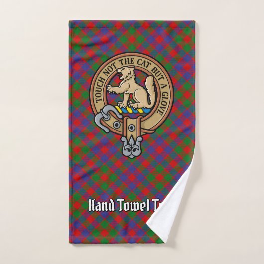 Clan MacGowan Crest over Tartan Bad Handdoek (Handdoek)