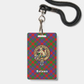 Clan MacGowan Crest over Tartan Badge (Voorzijde met lanyard)