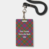 Clan MacGowan Crest over Tartan Badge (Achterkant met lanyard)