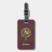 Clan MacGowan Crest over Tartan Bagagelabel (Voorkant verticaal)