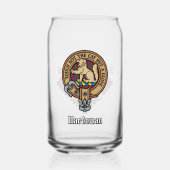 Clan MacGowan Crest over Tartan Blikvorm Glas (Voorkant)