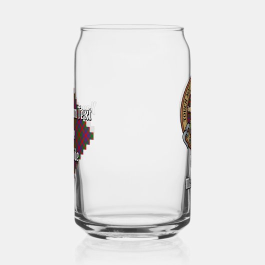 Clan MacGowan Crest over Tartan Blikvorm Glas (Rechts)