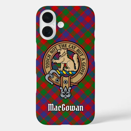 Clan MacGowan Crest over Tartan Case-Mate iPhone Case (Achterkant)