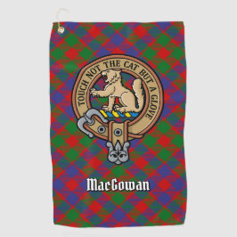 Clan MacGowan Crest over Tartan Golfhanddoek