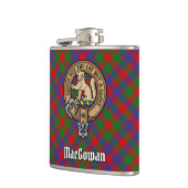 Clan MacGowan Crest over Tartan Heupfles (Links)
