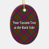Clan MacGowan Crest over Tartan Keramisch Ornament (Achterkant)