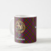 Clan MacGowan Crest over Tartan Koffiemok (Voorkant links)