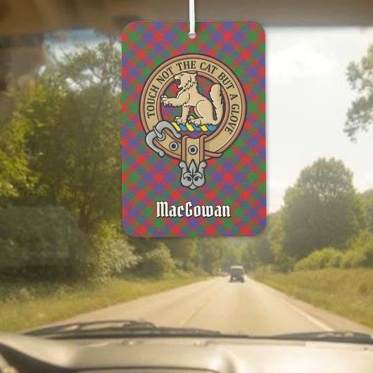 Clan MacGowan Crest over Tartan Luchtverfrisser