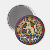 Clan MacGowan Crest over Tartan Magneet (Voorkant / Achterkant)