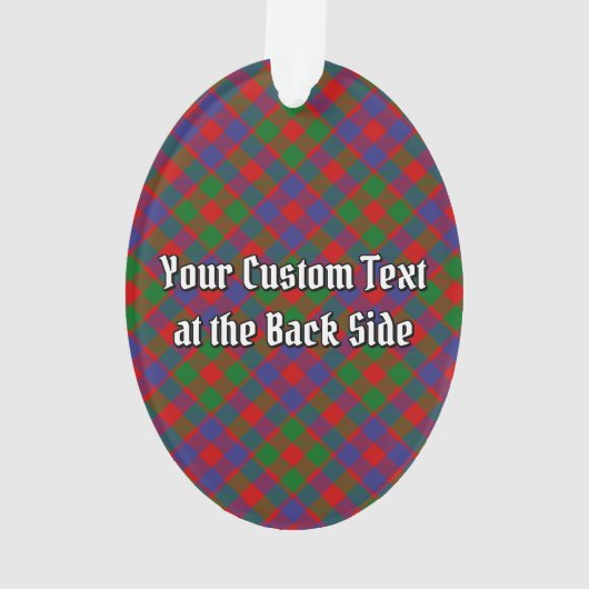 Clan MacGowan Crest over Tartan Ornament (achterkant)