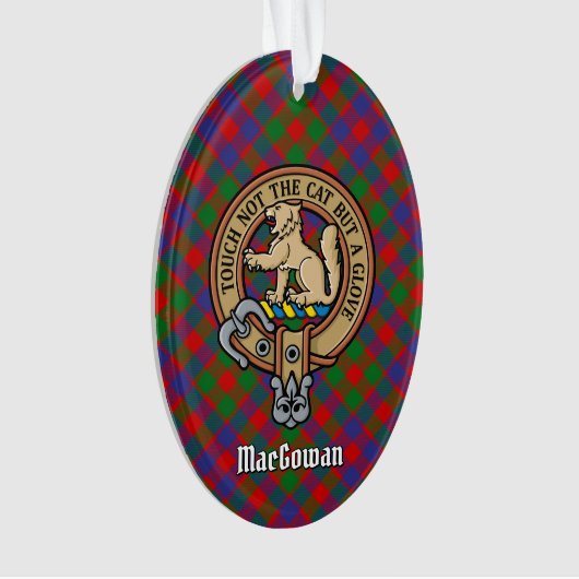 Clan MacGowan Crest over Tartan Ornament (voorkant)