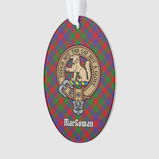 Clan MacGowan Crest over Tartan Ornament (voorkant)