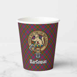 Clan MacGowan Crest over Tartan Papieren Bekers