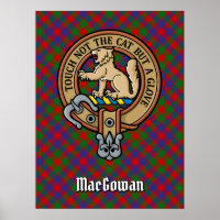 Clan MacGowan Crest over Tartan