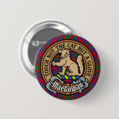 Clan MacGowan Crest over Tartan Ronde Button 5,7 Cm (Voorkant /achterkant)