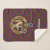 Clan MacGowan Crest over Tartan Sherpa Deken (Voorkant (horizontaal))
