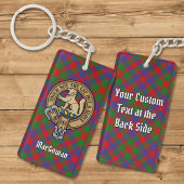 Clan MacGowan Crest over Tartan Sleutelhanger