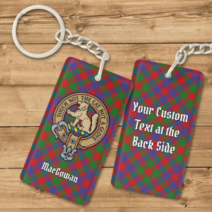 Clan MacGowan Crest over Tartan Sleutelhanger