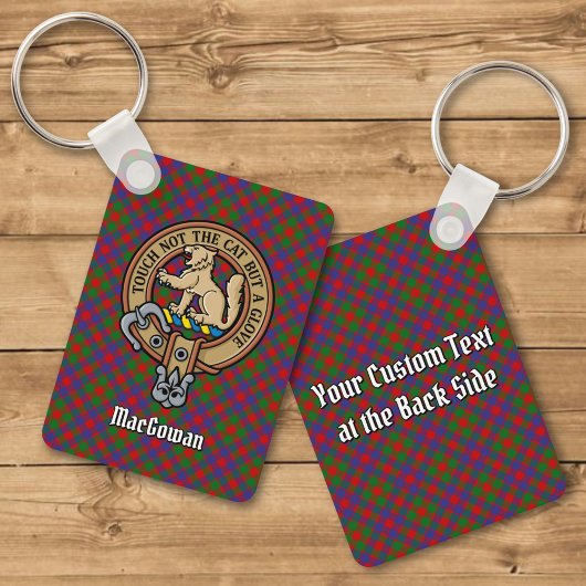 Clan MacGowan Crest over Tartan Sleutelhanger