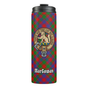 Clan MacGowan Crest over Tartan Thermosbeker