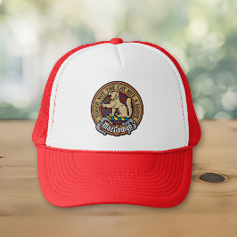 Clan MacGowan Crest over Tartan Trucker Pet