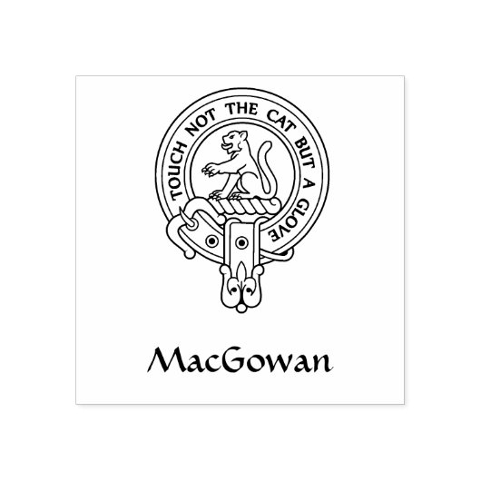 Clan MacGowan Crest Rubber Stamp Rubberstempel (Afrduk)