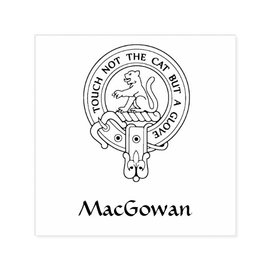 Clan MacGowan Crest Rubberen Stempel (Design)